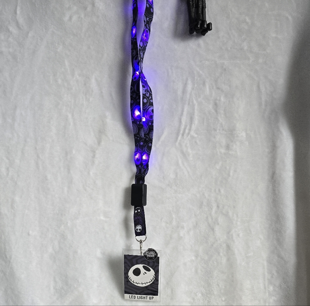 Tim Burton Nightmare before Christmas light up lanyards 1 ea. - 8 available! NEW
